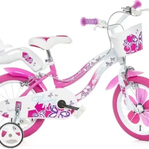 DINO Bikes - Dětské kolo 14" Flappy růžové | Výhodný nákup