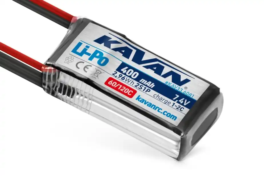Téměř vyprodáno - KAVAN - Li-Po 400 mAh/7,4 V 60/120C, 2,96 Wh
