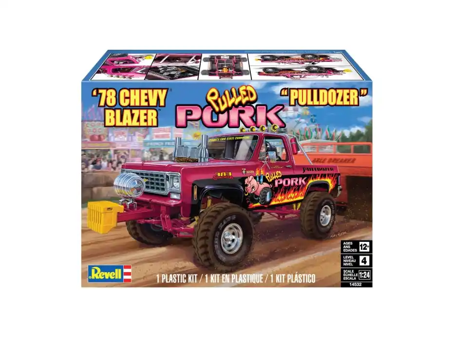 Plastic ModelKit MONOGRAM auto 4532 - 1978 Chevy Blazer Pulldozer (1 24) - K objednání
