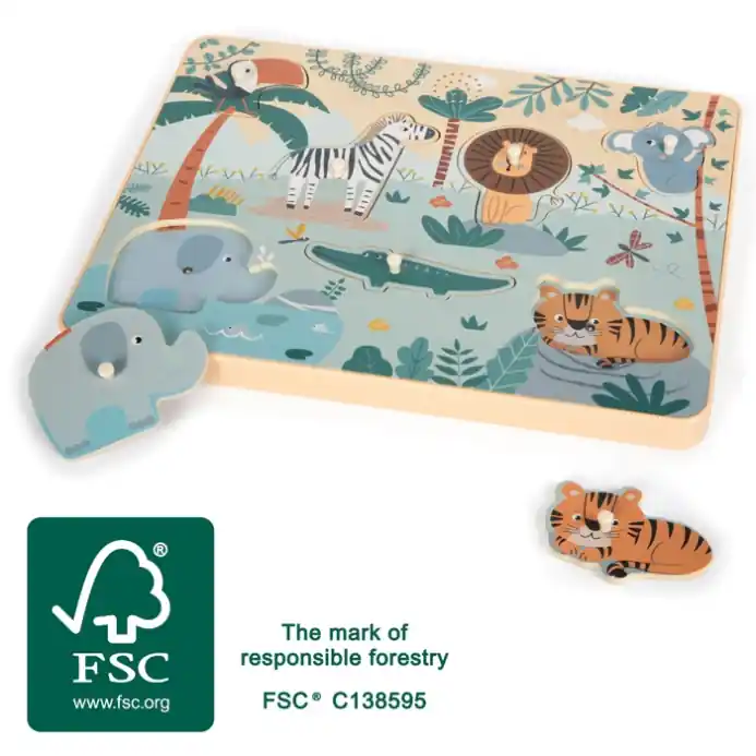 small foot Vkládací puzzle se zvukem Safari - Kvalitní produkt