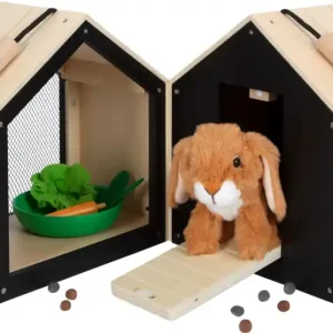 small foot Plyšový králík v králíkárně s výběhem - poškozený obal | Vysoká kvalita