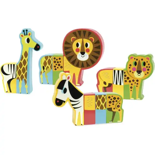 Kupte nyní - Vilac Dřevěné puzzle Veselé safari