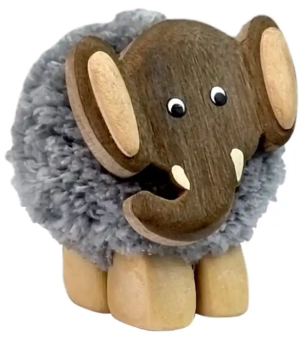 Nízká cena | Dřevěná figurka XL pompon Slon