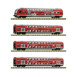 N - DCC 4-dílný set patrových vozů FEX (funkční dekodér) / Fleischmann 881916 | Rychlá doprava