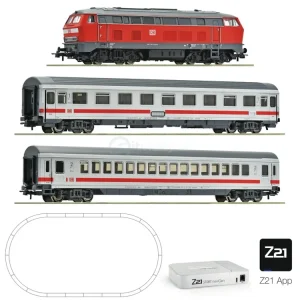 H0 - Z21 newGen startset Lokomotiva BR218 + 2 vozy, z21 bez MultiMaus, App Only, Geoline kolejivo / ROCO 5110010 - Přímo od výrobce