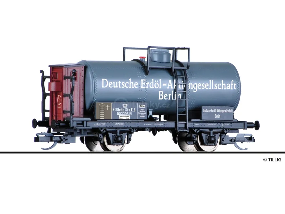 TT - Cisternový vůz „Deutsche Erdöl-Aktiengesellschaft“, K.Sächs.Sts.E.B., Ep. I / TILLIG 95878 - Rychlá doprava