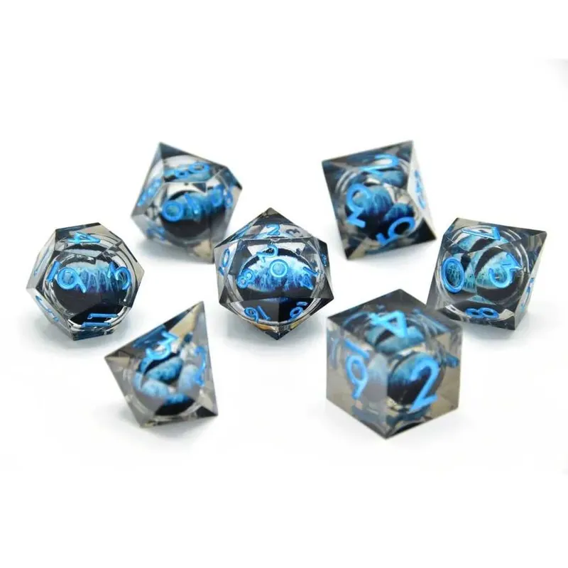 Ihned k dispozici - CritStones Dice Set Water Dragon‘s Gaze Floating Eye (7)